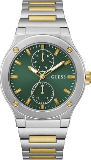 Guess Dress herreklokke med flerfarget stållenke