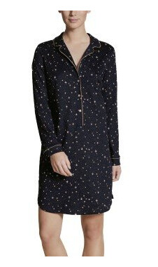 Calida Winter Dreams Nightshirt Marine Stripet bomull Small Dame Calida Winter Dreams Nightshirt Marine Stripet bomull Small Dame