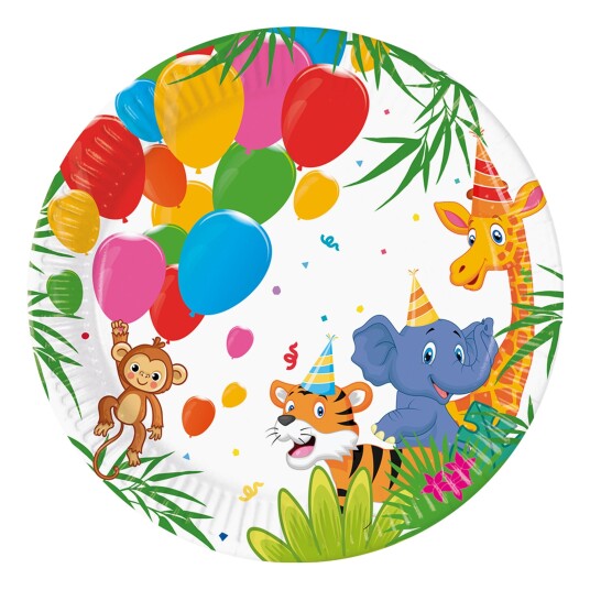 Globos Europe Pappasjetter Jungeldyr - 8-pakning