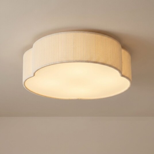 Taklampe Lindby Winona dimmbar Beige Stue Stoff / Tekstil 46 13 Beige