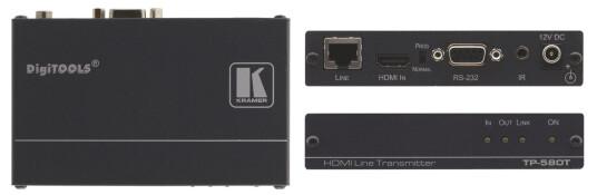 KRAMER DigiTOOLS TP-580T - video/lyd/infrarød/seriell-utvider - RS-232, HDMI