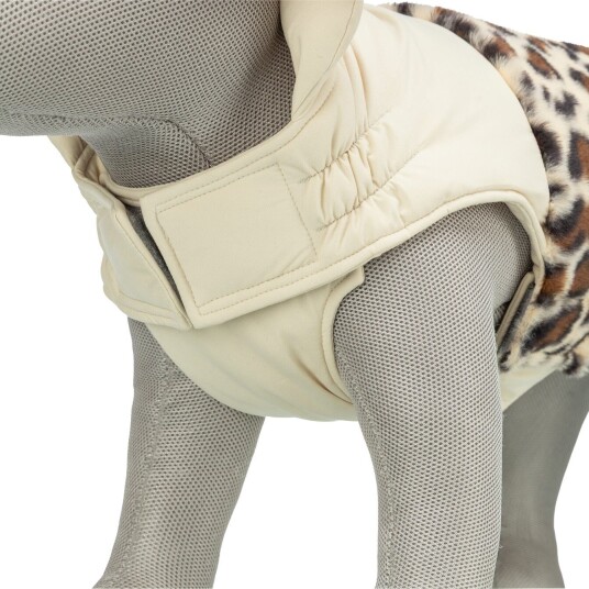 Trixie Ajou vinter hundejakke XS 27 cm Kremsfarget Leopardmønster