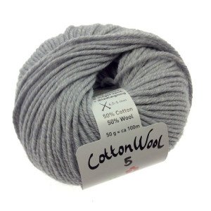 Gepard Garn CottonWool 5 Unicolor 506 Lys Grå