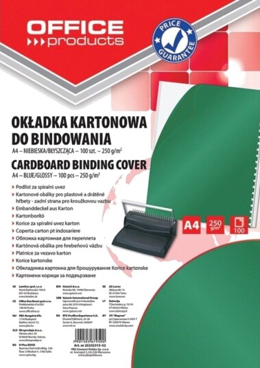 Office Products Bindelommer A4 250Gsm Blank 100 Stk Grønn