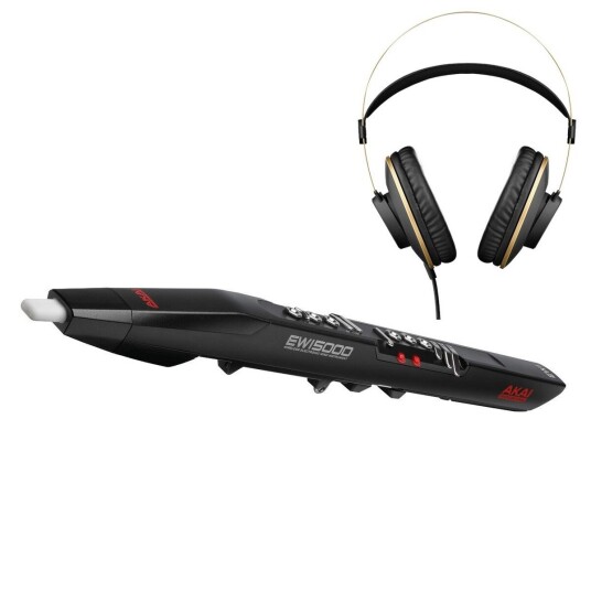 Akai EWI 5000 Elektronisk Blåseinstrument med Hodetelefoner Akai EWI 5000 Elektronisk Blåseinstrument med Hodetelefoner