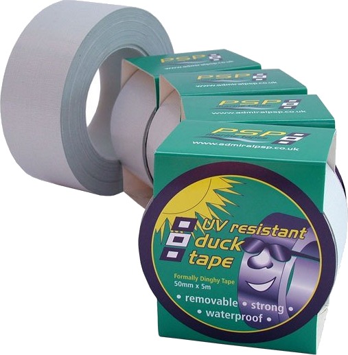 PSP UV bestandig ducktape grå 50 mm 25 m