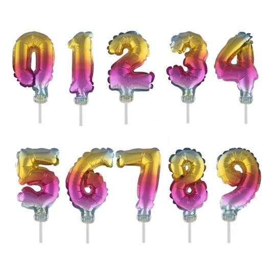 Tallballong Kakedekorasjon Regnbue Tall 0 Tallballong Kakedekorasjon Regnbue Tall 0