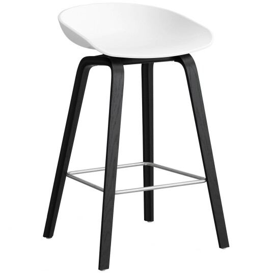 Hay AAS 32 2.0 Barstol 65 cm Svartlakkert Eik / Hvit Hay AAS 32 2.0 Barstol 65 cm Svartlakkert Eik / Hvit