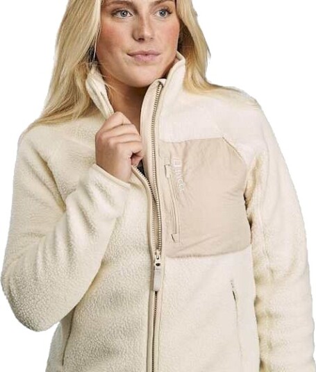 Hygge Pile Fleece Jacket Dame Whiteish L