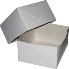 Kageæske Fold Selv L129xb110xh70mm Pap Hvid,500 Stk/Krt