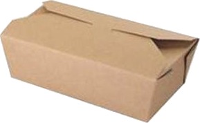 Takeaway Æske 1000 Ml 185/167X103/90X58 Mm Karton Med Pe Brun/Hvid,250 Stk/Krt