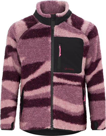 Urberg Junior"s Printed Pile Fleece Jacket Pink Aop 146/152