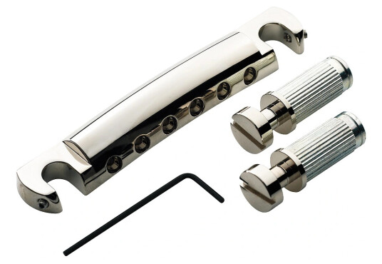 Tonepros T1zsa N - Standard Aluminum Tailpiece Locking Stop Bar - Nickel