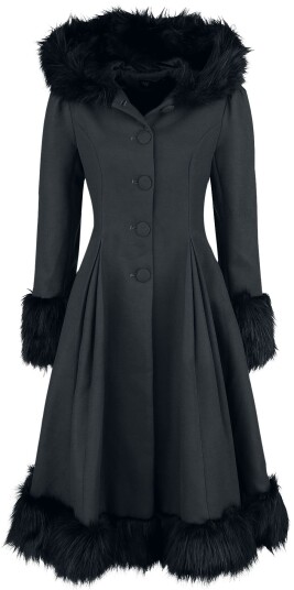 Hell Bunny Rockabilly Frakker Elvira Coat XS til 4XL Damer svart