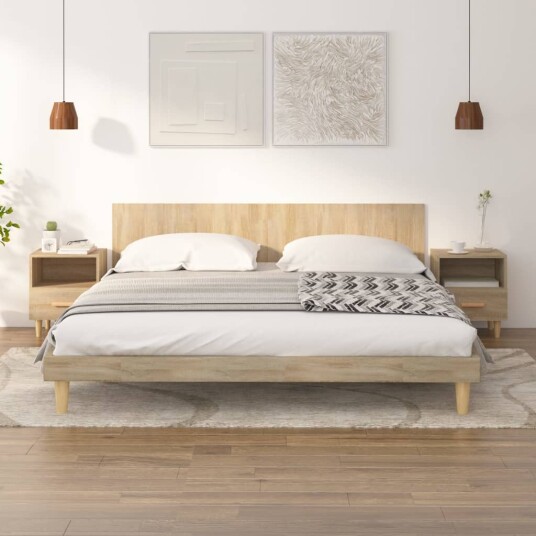 vidaXL Nattbord 2 stk sonoma eik 40x35x47 cm
