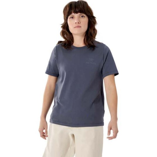 Arc'teryx Women's Kragg Sl Cotton Emblem Crew Shortsleeve Dark Stratus L