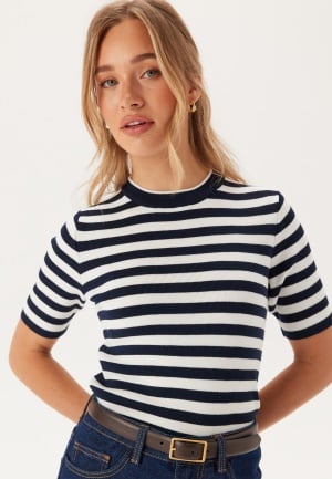 Object Collectors Item Objester S/S new knit pullover Sky Captain Stripes:Cloud danc M