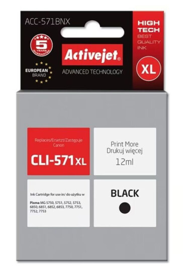 Original blekkpatron Activejet ACC-571BNX Sort Original blekkpatron Activejet ACC-571BNX Sort