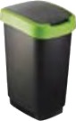 Rotho Twist Søppelbøtte Flipp /Svinglokk 25 L Mørkt Sølv Rotho Twist Søppelbøtte Flipp /Svinglokk 25 L Mørkt Sølv