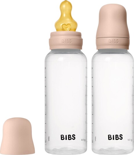 BIBS 2-Pack Babyflasker 270 ml Latex Blush Rosa BIBS 2-Pack Babyflasker 270 ml Latex Blush Rosa
