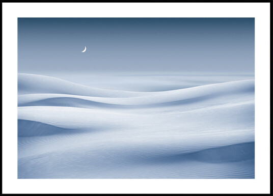 Moonlit Snow Waves Plakat Plakat / 30x40cm