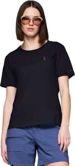 Norrøna Women's /29 Cotton Activity Embroidery T-Shirt Caviar S, Caviar