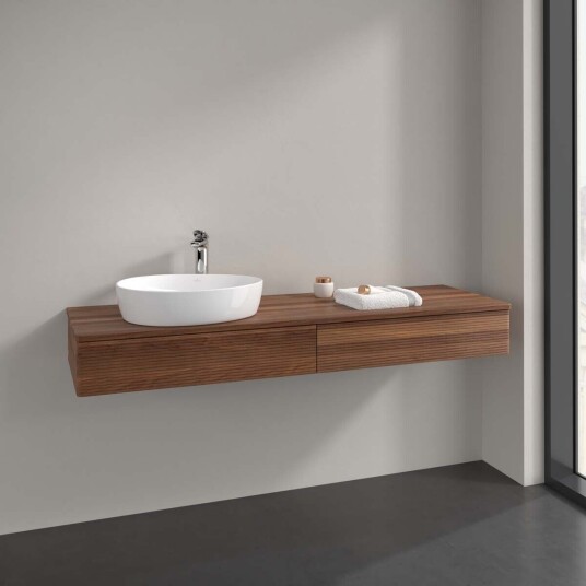 Villeroy & Boch  Antao Servantskap med 2 skuffer 160x50x19 cm u/lys Valnøtt