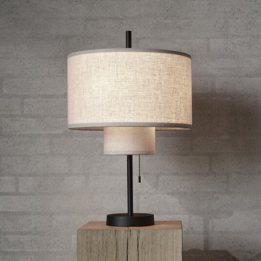 Bordlampe New Works Margin Beige Stue Stoff / Tekstil Design 56.5 Beige