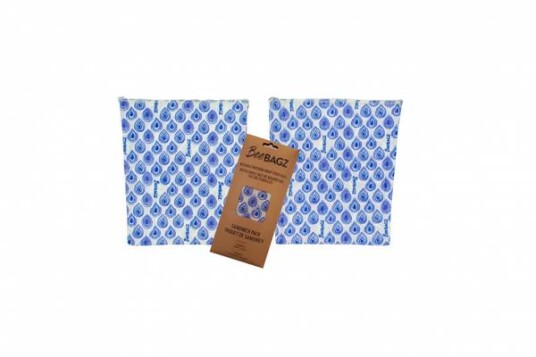 BEEBAGZ Medium Matposer av Bivokspapir, Grønn, 2pk