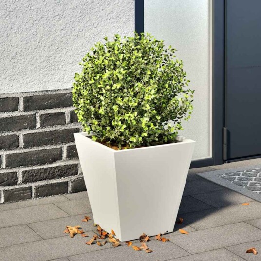 Plantekasse hvit 30x30x30 cm stål