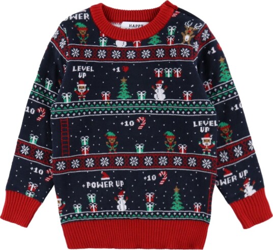 Jule Sweaters Genser   Strikk   Vintage Spillgenser   Jule Sweater   9 10 år 134 140   Genser   Blå