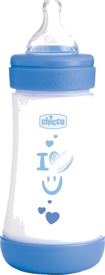 Chicco Perfect 5 Tåteflaske Medium Flow 240ml Blå Chicco Perfect 5 Tåteflaske Medium Flow 240ml Blå