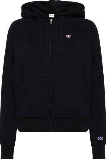 Champion Full Zip Hoodie Sweatshirt Black M