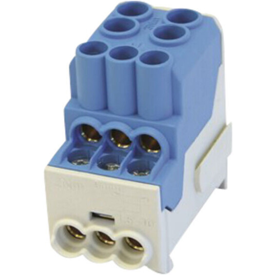 Cenika DISTRIBUSJONSBLOKK AL/CU 100A 2x2,5-25/6x1,5-10 Blå - 1200550