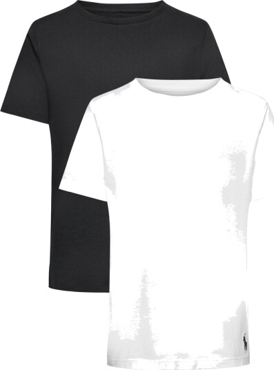 Polo Ralph Lauren White/Polo Black 2 Pakning Bomull Crew Tee 12 13 år