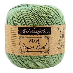 Scheepjes Maxi Sugar Rush Garn Unicolor 212 Salvie Grønn