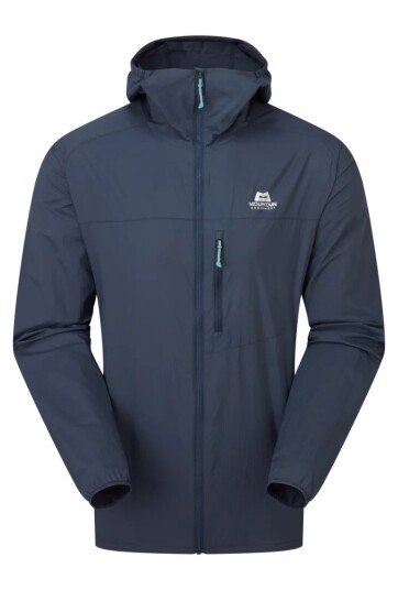 Mountain Equipment Aerofoil Hooded Mens Jacket Blue Nights S