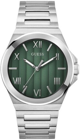 Guess Herreklokke GW0789G1 Vinyl Grønn/Stål Ø44 mm