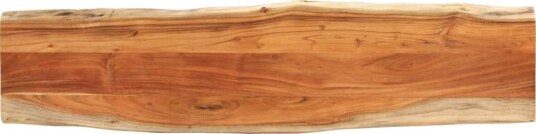 Vegghylle 180x40x3,8 cm rektangulær heltre akasie naturlig kant