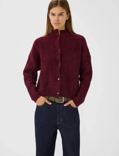 Gestuz Alphagz Short Cardigan - Burgundy - XL
