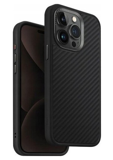 Uniq Etui Keva Iphone 15 Pro Max 6.7" Magclick Charging Czarny/Carbon Black Uniq Etui Keva Iphone 15 Pro Max 6.7" Magclick Charging Czarny/Carbon Black