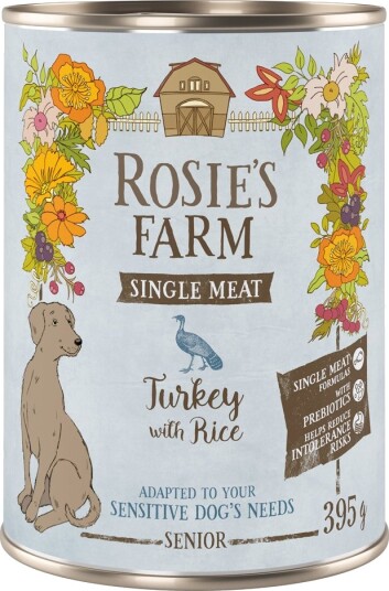 Rosie'S Farm Våtfôr Senior Single Meat Og Ris Kalkun 6 X 395 G