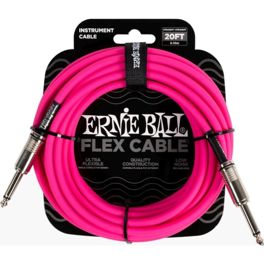 Ernie Ball 6418 Instrumentkabel 6m Rosa