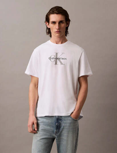 Calvin Klein Jeans Ss Hero Monologo Tee 20S - White - XXL