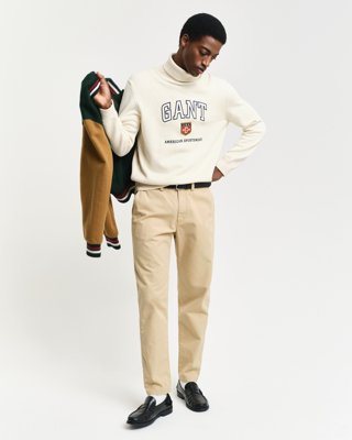 Gant Regular fit tapered bomullschinos OAK BEIGE 3332