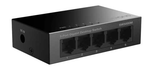 Strong SW5000M Switch - 5-port Gigabit - Metall Strong SW5000M Switch - 5-port Gigabit - Metall