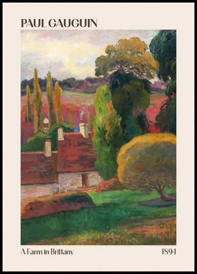 A Farm in Brittany Paul Gauguin 1894 Plakat Plakat / 100x150cm