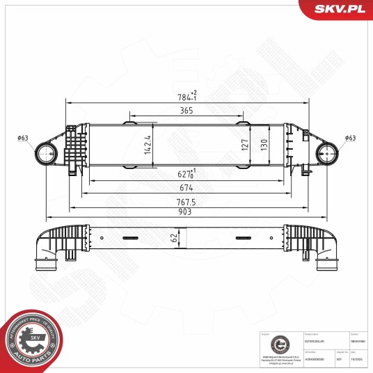 ESEN SKV 98SKV060 Intercooler
