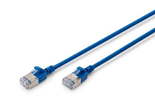 Digitus CAT 6A F FTP SLIM PATCHCAB 05M COOPERLSZH AWG 32/7 0.3M BLUE