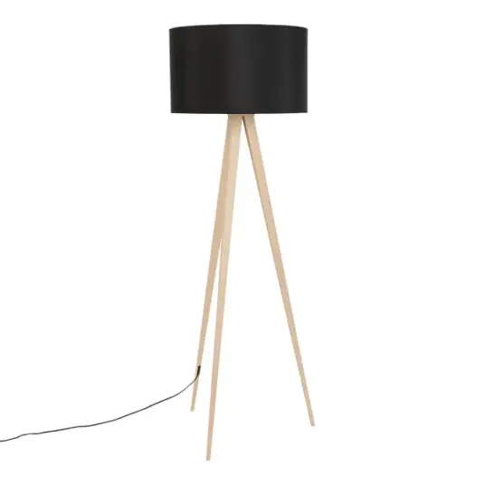 Zuiver - Tripod Wood Gulvlampe - Svart Unoliving Zuiver - Tripod Wood Gulvlampe - Svart Unoliving